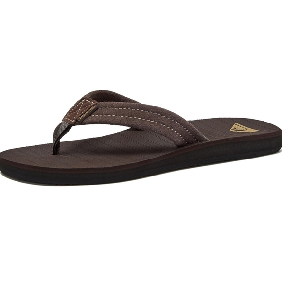 Quiksilver Carver Suede Flip Flops for Men‎ - Picture 2 of 7